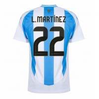 Moški Nogometni dresi Argentina Lautaro Martinez #22 Domači Copa America 2024 Kratek Rokav